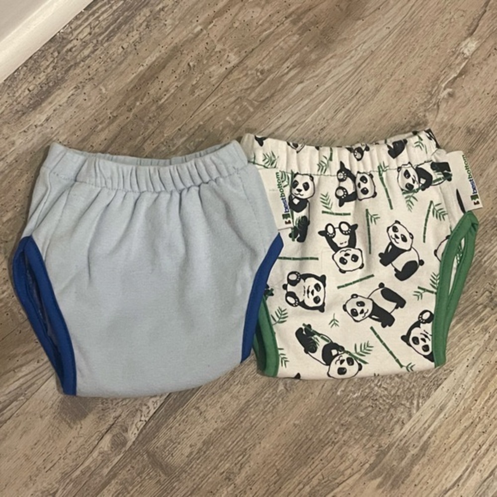 BEST BOTTOM TWO Training Pants with 3 Feel Wet Inserts - Size Med/3T 25-35lbs